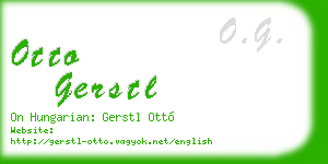 otto gerstl business card